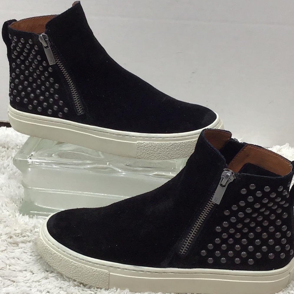 Lucky Brand black suede studded high tops 7